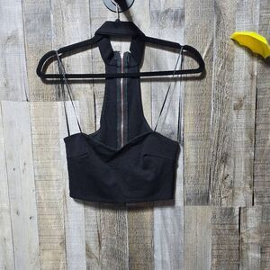 Love Culture Black Turtleneck Crop Top